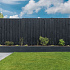 Tuinscherm grenen zwart gespoten, 21-planks (19 + 2) Stuttgart 180 x 180 cm
