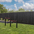 Tuinscherm grenen zwart gespoten, 21-planks (19 + 2) Stuttgart 180 x 180 cm
