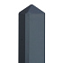 Berton©-motiefpaal Schie antraciet gecoat, diamantkop 10 x 10 x 280 cm hoekmodel