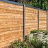Berton©-sleufpaal Zaan antraciet, vlakke kop 10 x 10 x 275 cm tussenmodel met brede ondersleuf