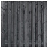 Tuinscherm grenen zwart geïmpregneerd, 17-planks (15 + 2) Dalen 180 x 180 cm