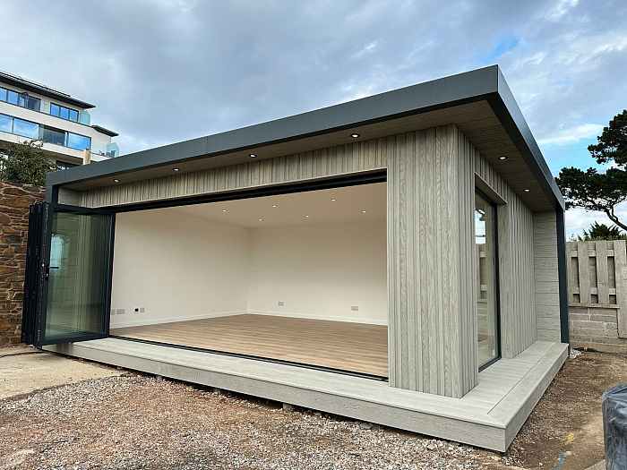case study board batten smoked oak enhanced grain residential south west garden rooms 1
