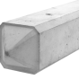 Lichtgewicht betonnen tussenpaal met diamantkop 280x10x10 cm Wit/grijs