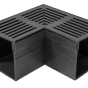 RSSD afvoergoot hoek 10x10 cm Zwart-Aluminium